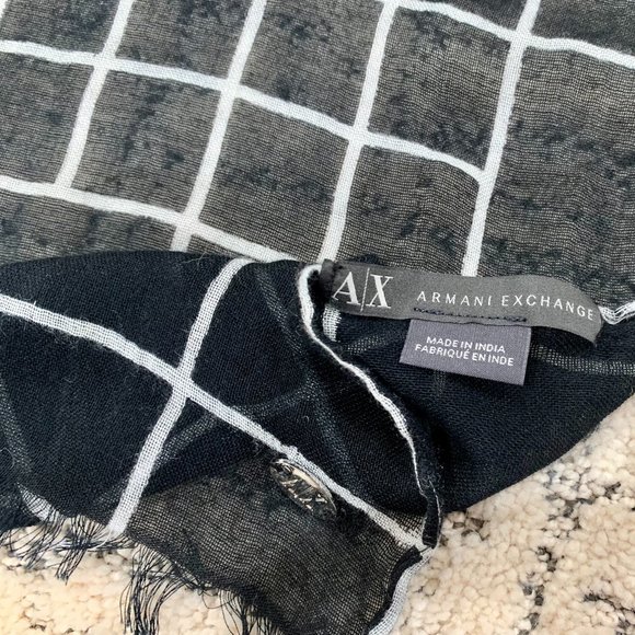 Armani Exchange Scarf Premium Silk Cotton Vintage AX A/X NWOT - Picture 5 of 8